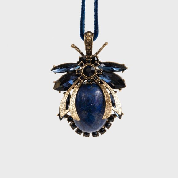 Vintage Bug Hanging Ornament in Lapis Lazuli - Picture 1 of 4
